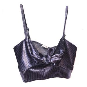Free People Velvet Tie Top